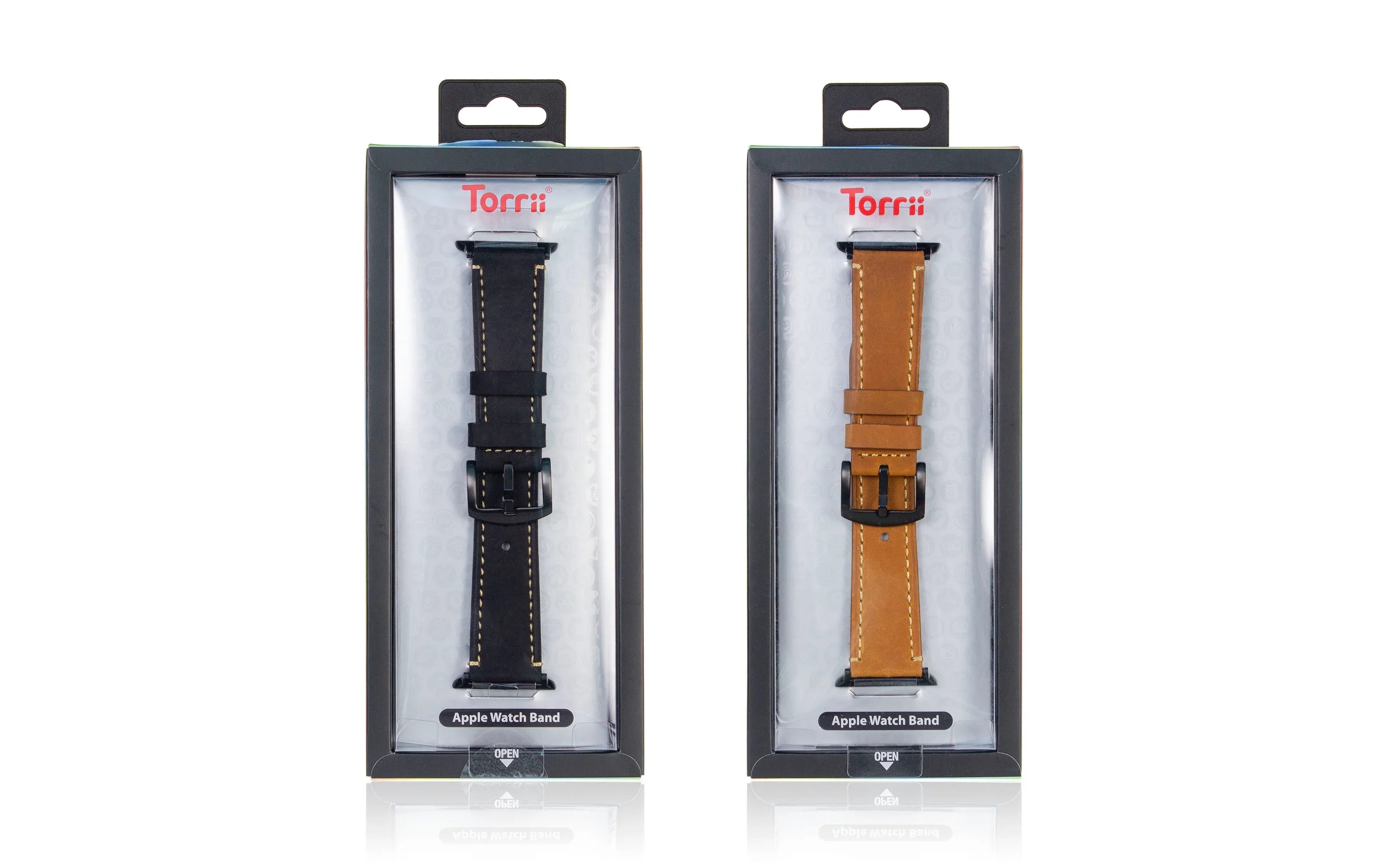 Torrii Watch 40/41/42 Mm Strap - Black Leather - Tashqila Torrii Watch 40/41/42 Mm Strap - Black Leather - Tashqila